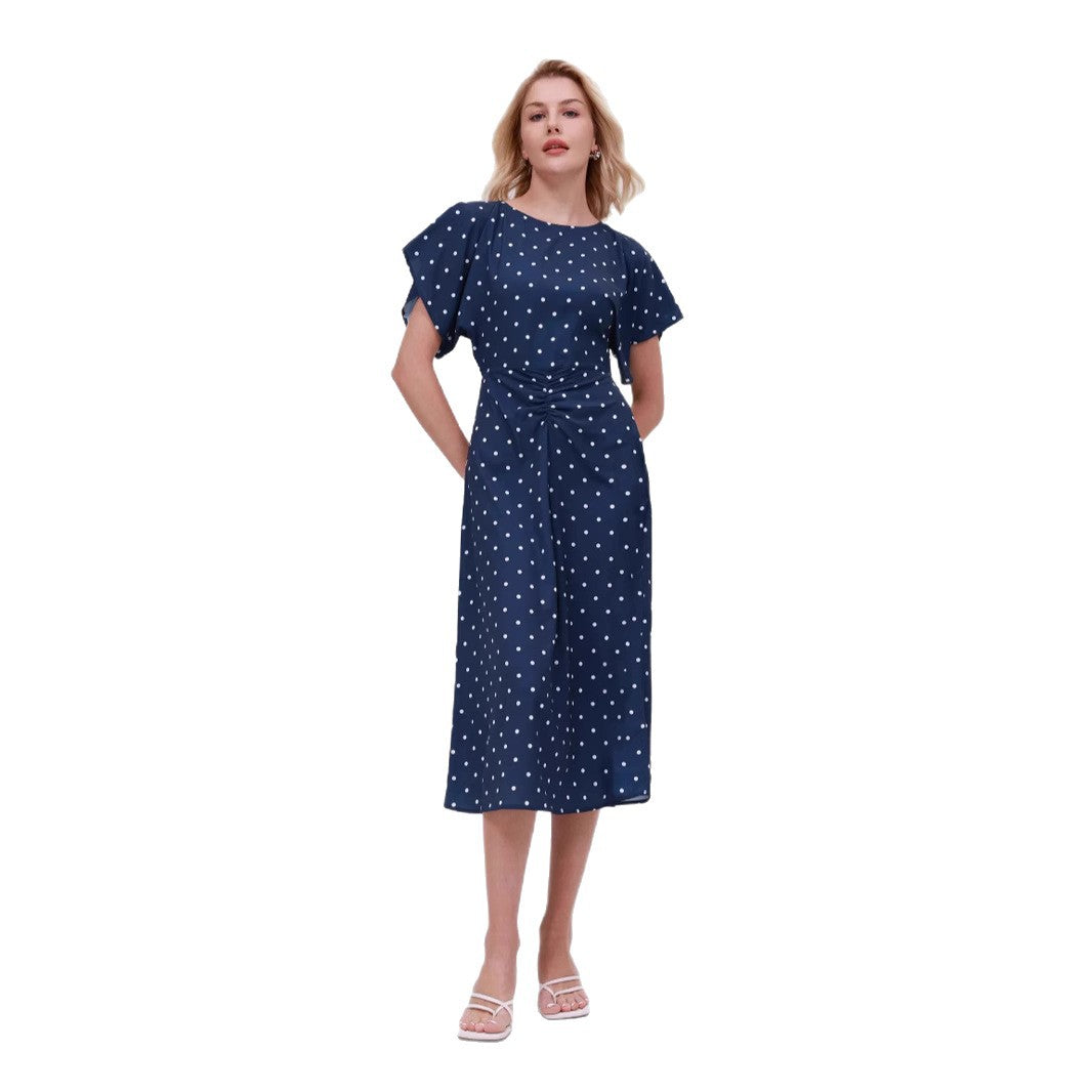 Damen Maxi-Kleid mit modernen Punkten Stalluxe