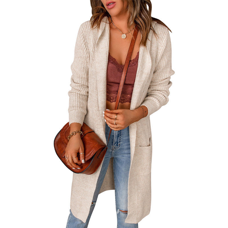 Damen Strickjacke mit tiefem V-Ausschnitt und praktischen Taschen Stalluxe