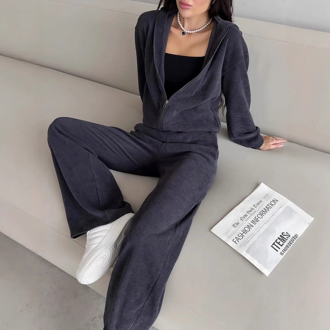 Damen lässige Cropped Hoodie mit strukturierter Oberfläche und elastischem Bund Stalluxe