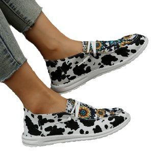 Damen Freizeit-Schuhe mit buntem Druckdesign Stalluxe