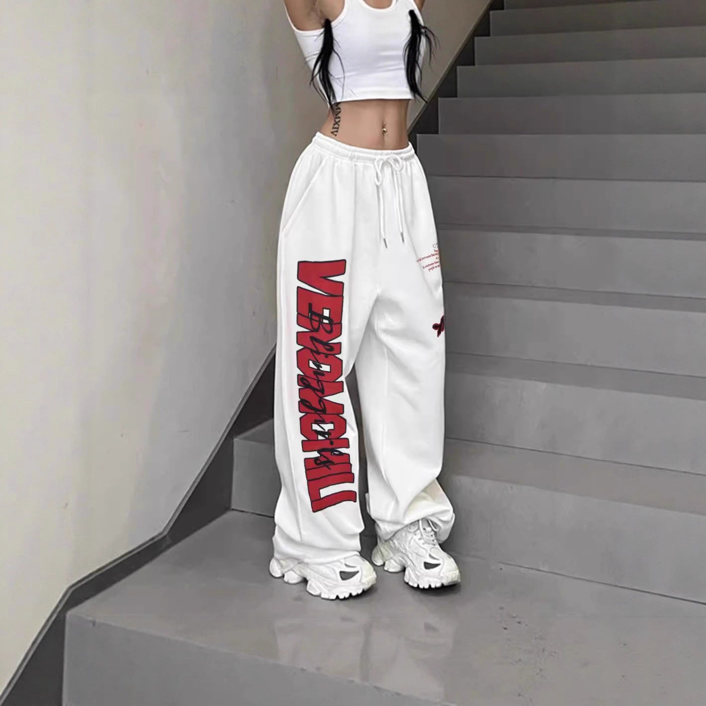 Damen lässige Jogginghose mit grafischen Prints und komfortablem Schnitt Stalluxe