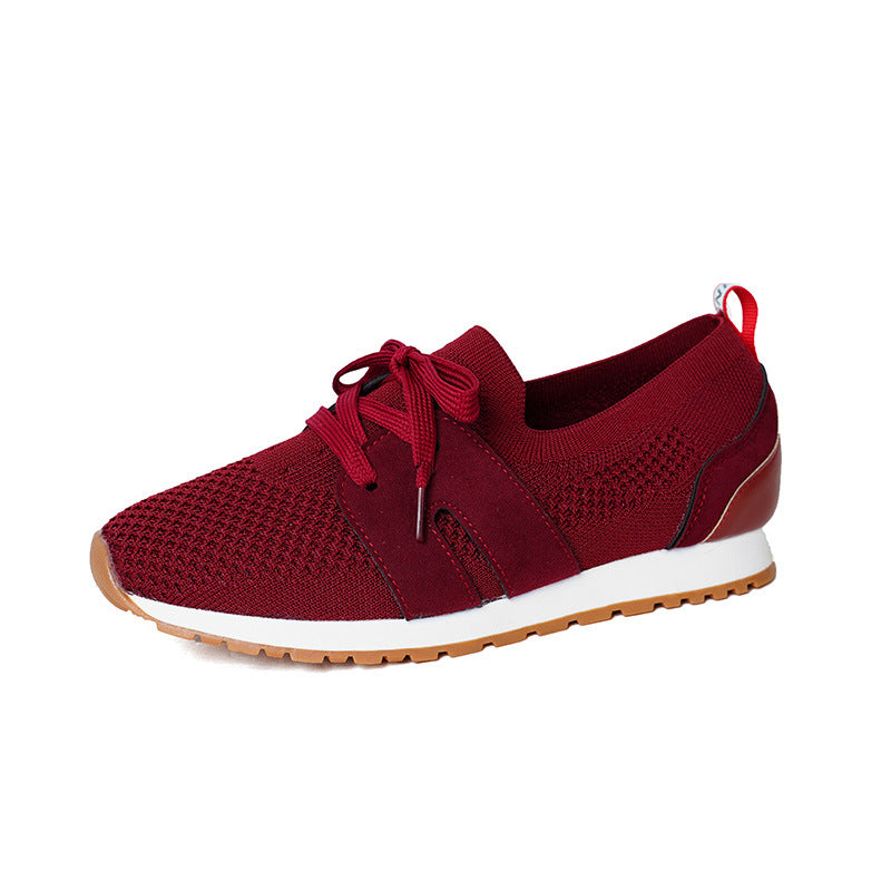 Damen Sportliche Sneakers mit atmungsaktivem Strickoberteil und elastischen Akzenten Stalluxe