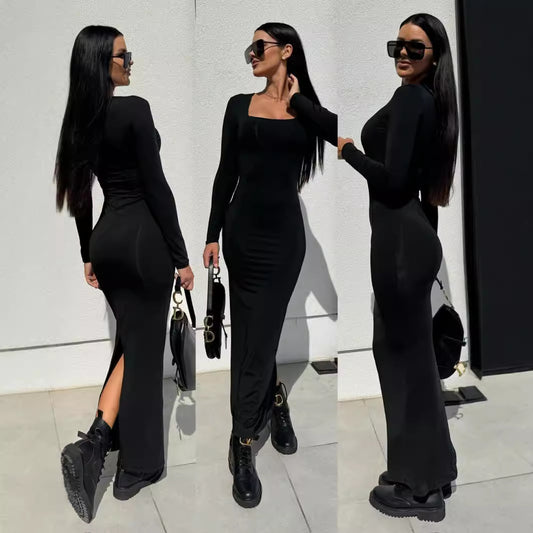 Damen Maxikleid im angesagten Leo-Design mit figurbetontem Schnitt Stalluxe