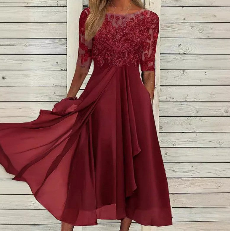 Damen Elegantes Hochzeitskleid mit exquisiter Spitzenverzierung Stalluxe
