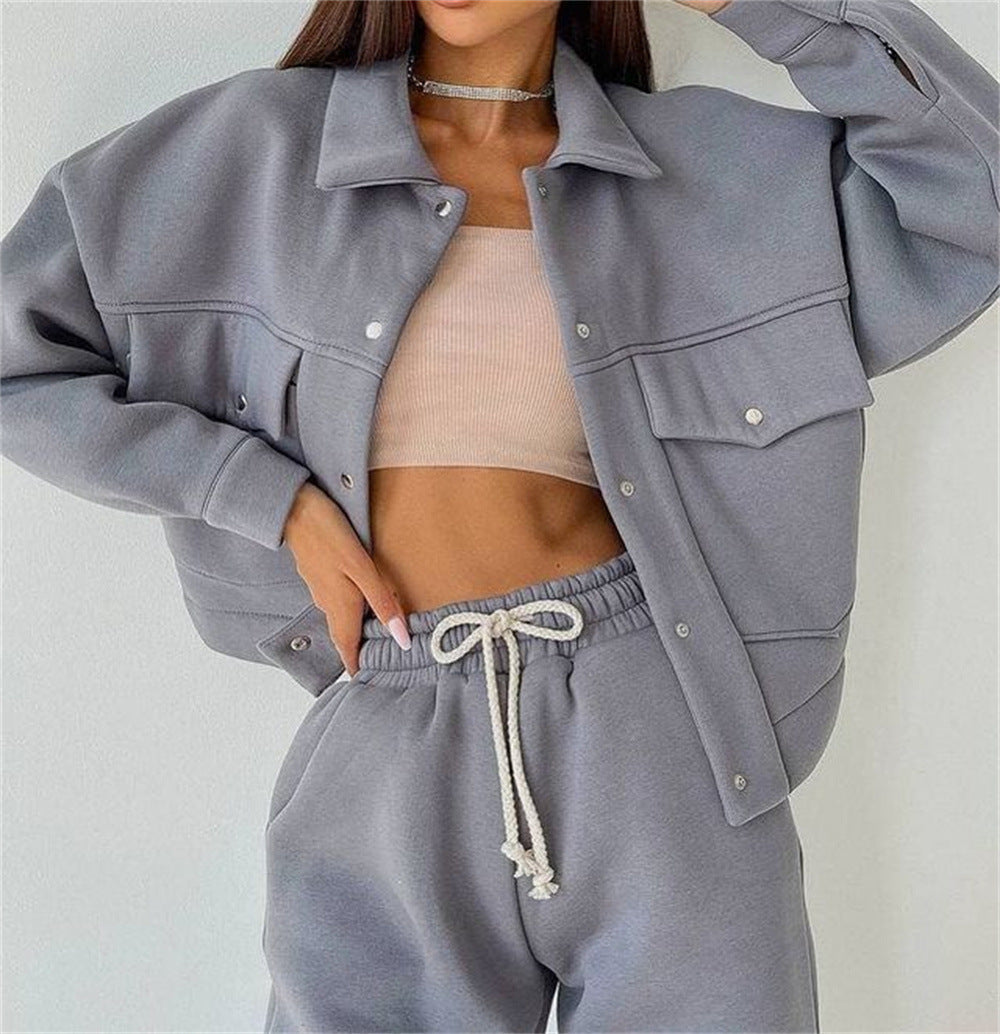 Damen Freizeit-Jogginganzug mit lässiger Passform und praktischen Taschen Stalluxe