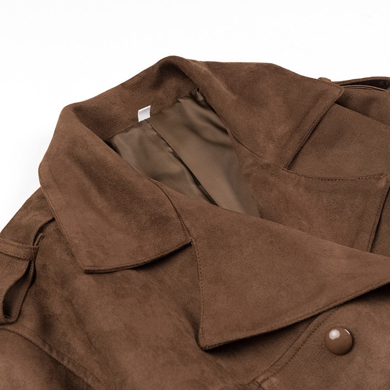 Damen modischer Trenchcoat mit taillierbarem Gürtel und schickem Oversize-Schnitt Stalluxe
