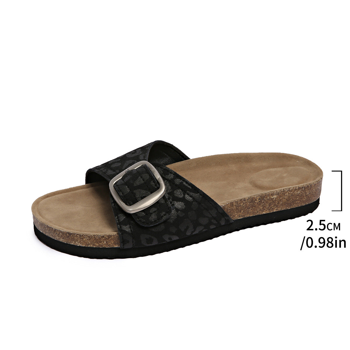 Damen Komfortable Slide-Sandalen mit modischem Schnallen-Detail Stalluxe