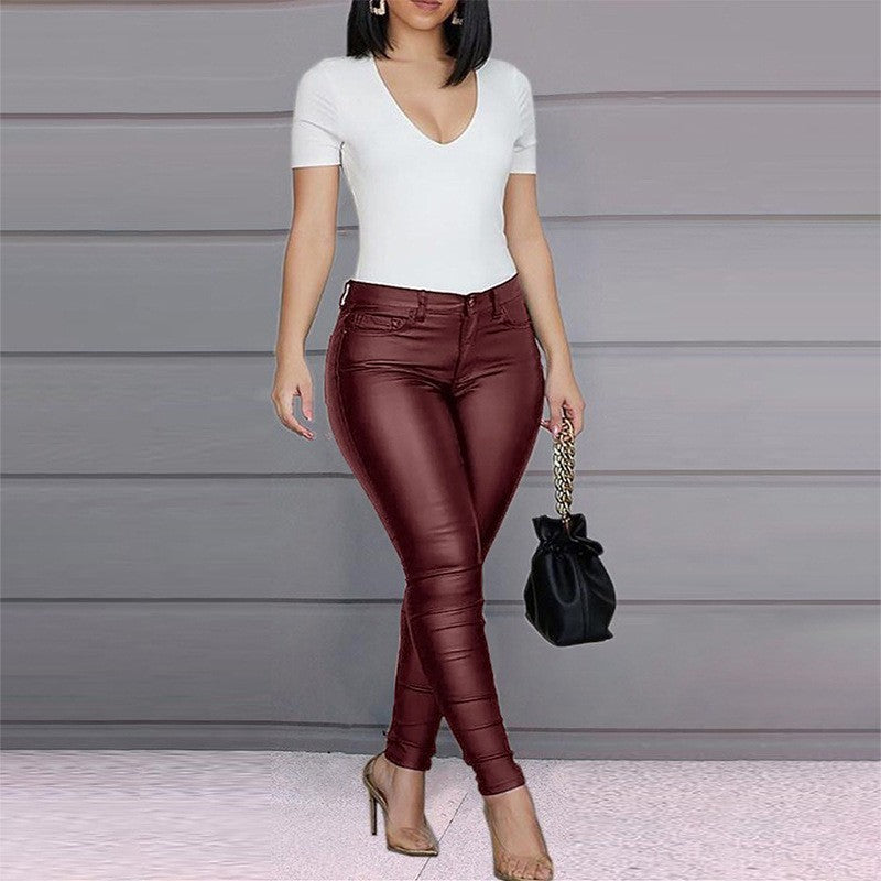 Damen figurbetonte Jeans mit Hochglanz-Finish Stalluxe