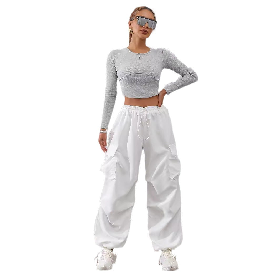 Damen Cargo-Hose im urbanen Utility-Stil mit seitlichen Taschen Stalluxe