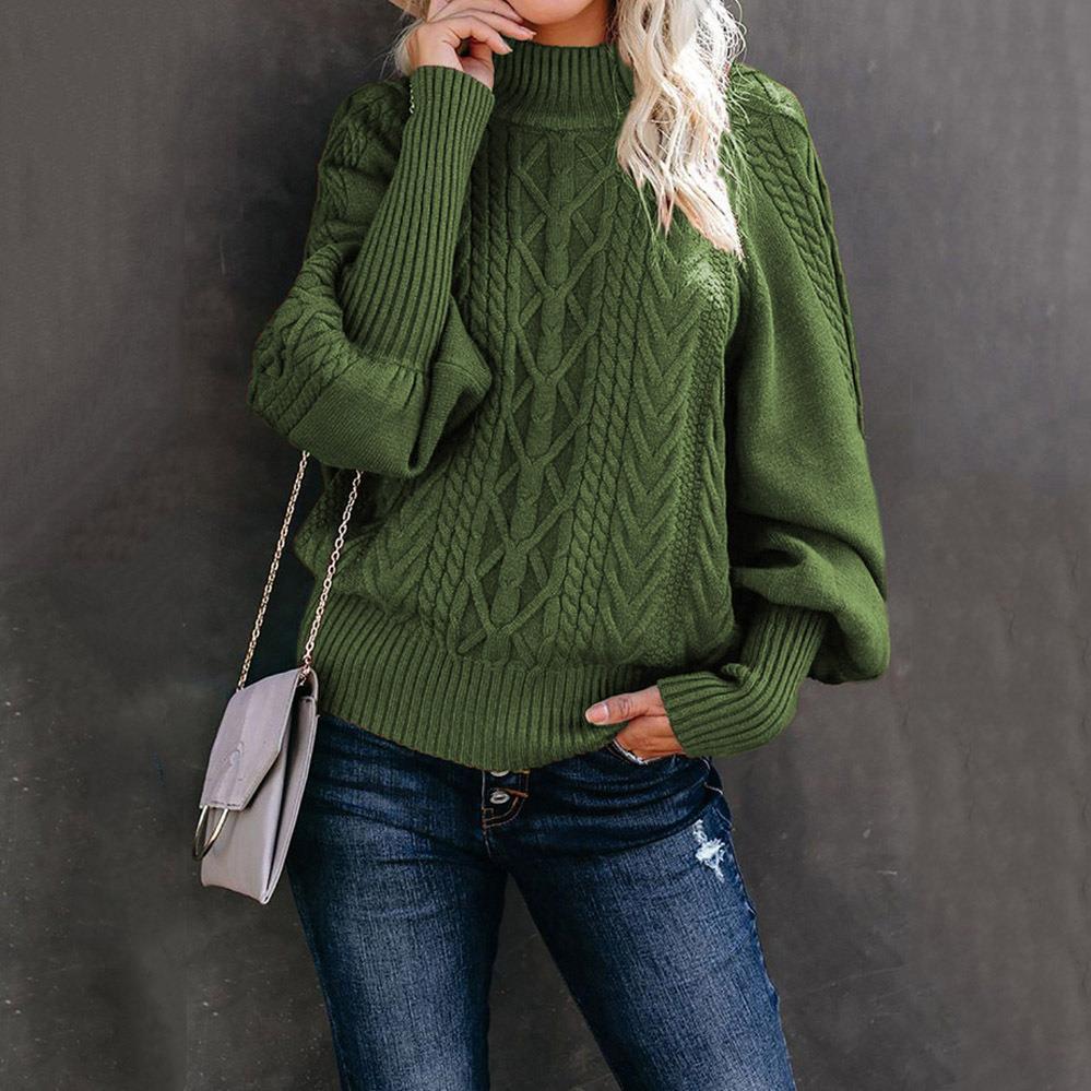 Damen Strickpullover mit hochgeschlossenem Kragen und strukturiertem Design Stalluxe