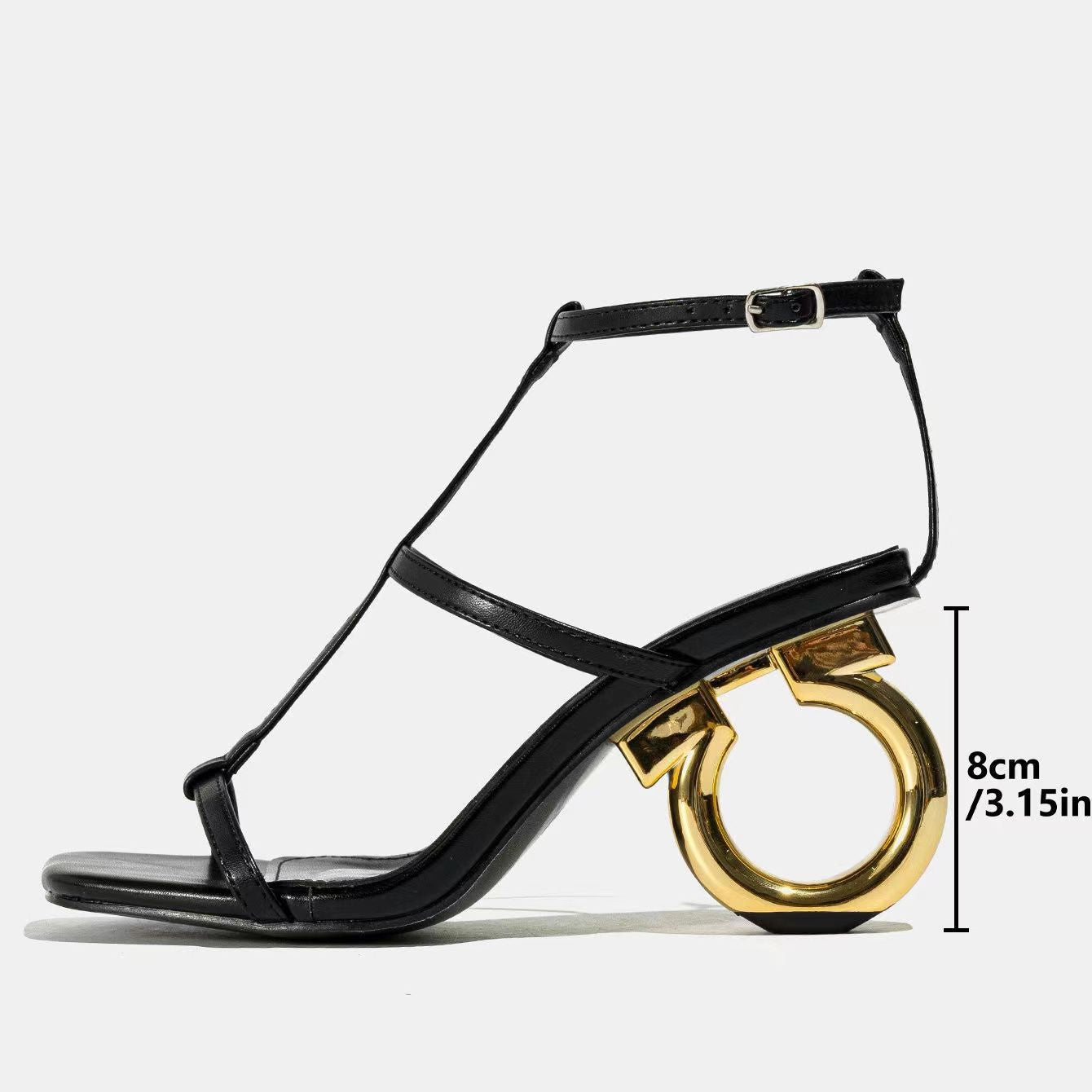Damen Sandalen mit modischem Ring-Detail und elegantem Riemendesign Stalluxe