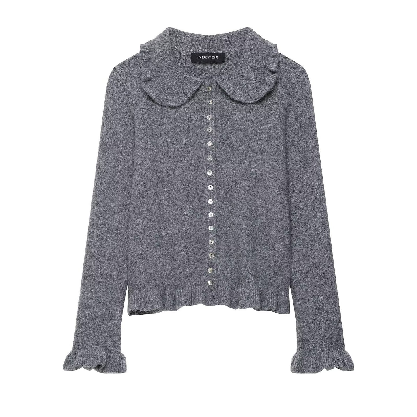 Damen Strickjacke mit kragen und dekorativem Knopfverschluss Stalluxe
