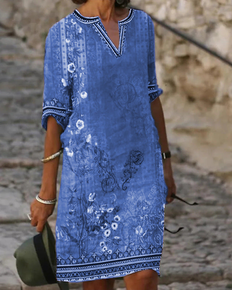 Damen luftiges Sommerkleid mit floralem Design Stalluxe