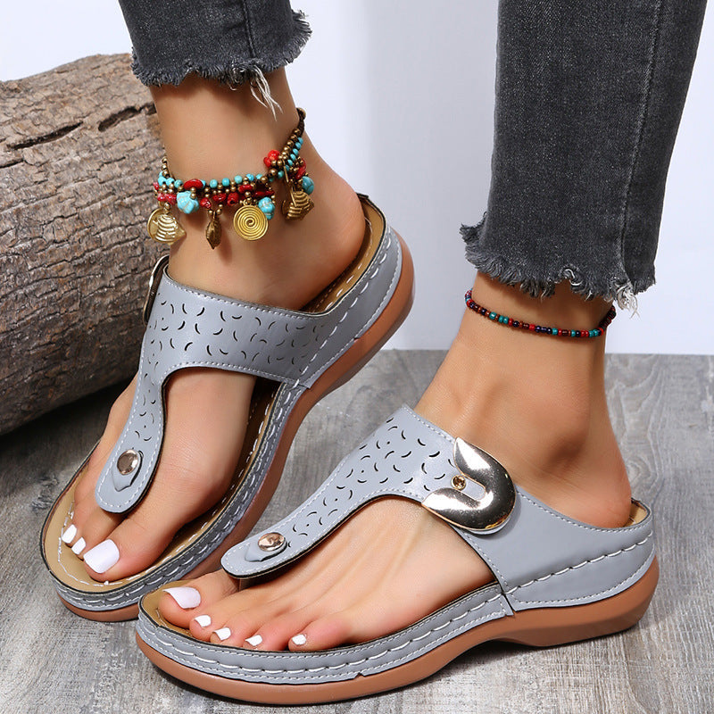 Damen Komfortable Zehentrenner-Sandalen mit modischem Riemen-Design Stalluxe