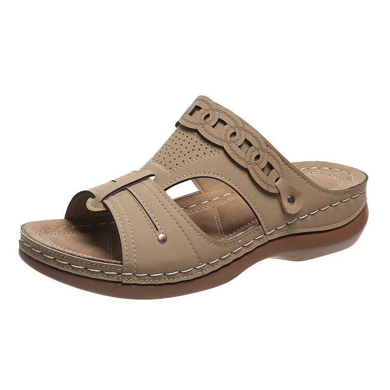 Damen elegante Komfortsandalen mit atmungsaktivem Obermaterial Stalluxe