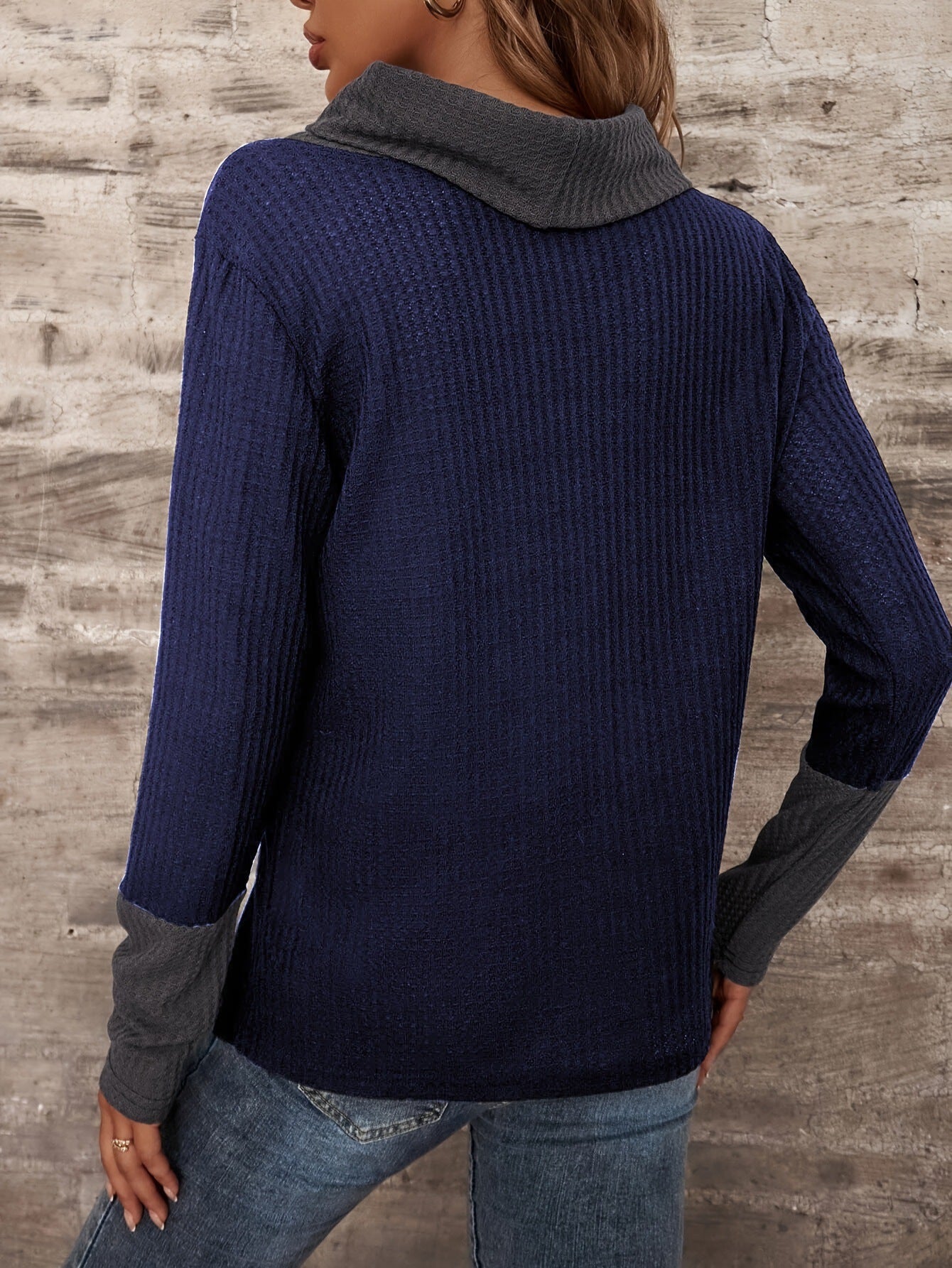 Damen Pullover mit modischem Kragen Stalluxe