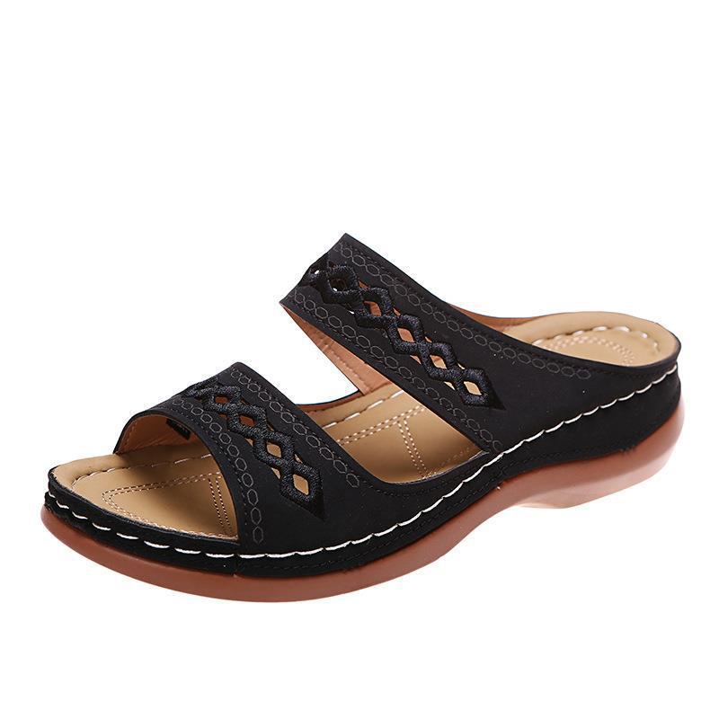 Damen Komfortable Clogs mit eleganter Stickerei Stalluxe
