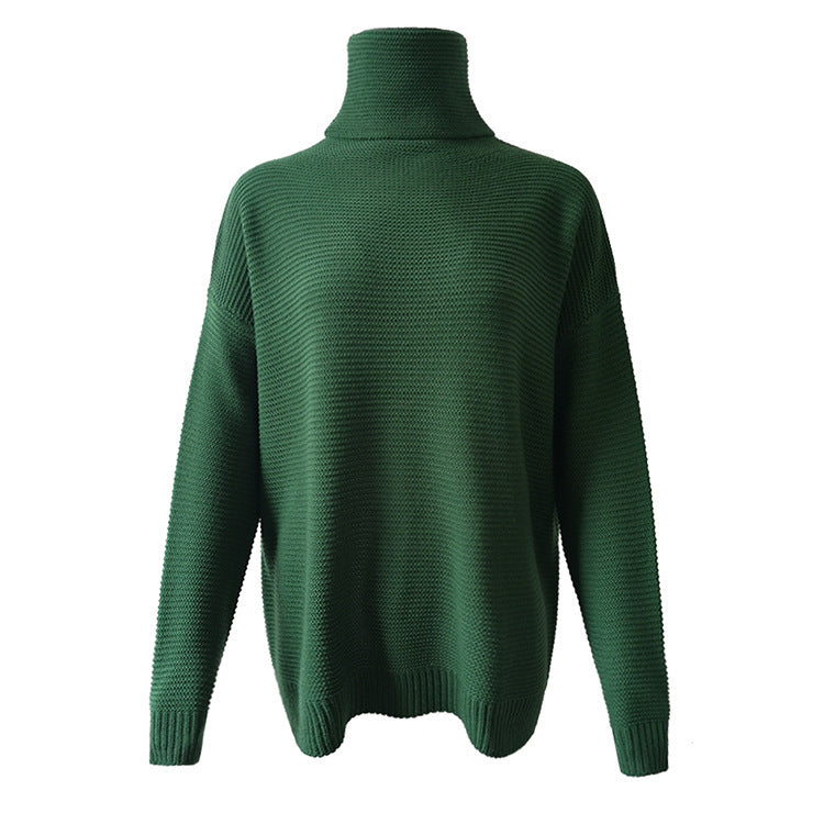 Damen Grobstrickpullover mit hohem Kragen und lässiger Passform Stalluxe