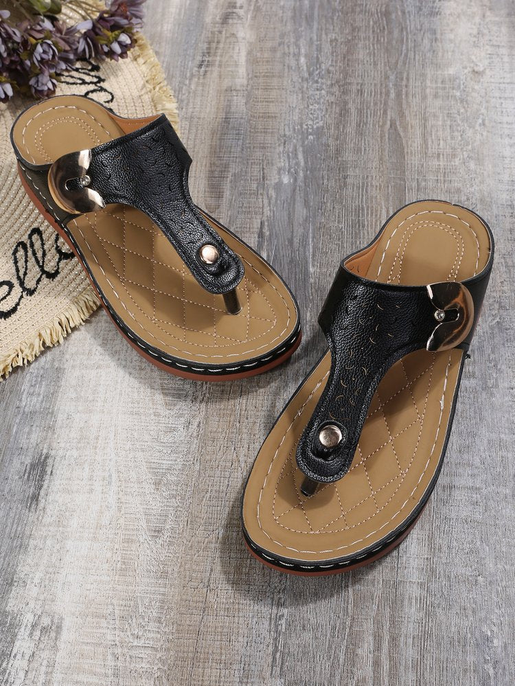 Damen Fußbett-Sandalen mit modischem Herzen-Design und bequemer Sohle Stalluxe