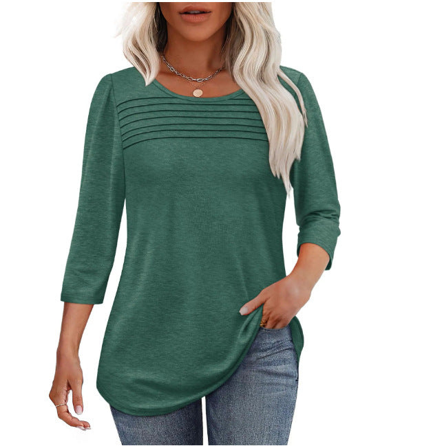 Damen Elegant geschnittenes Oberteil mit gerafften Details Stalluxe