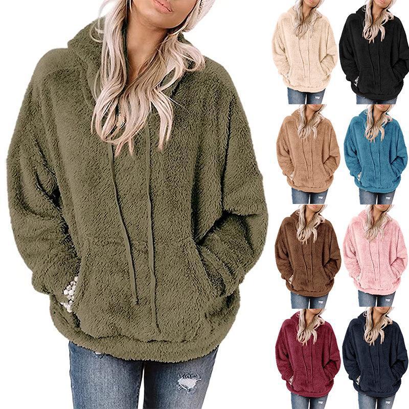 Women's Plush Fleece Pullover Hoodie Stalluxe