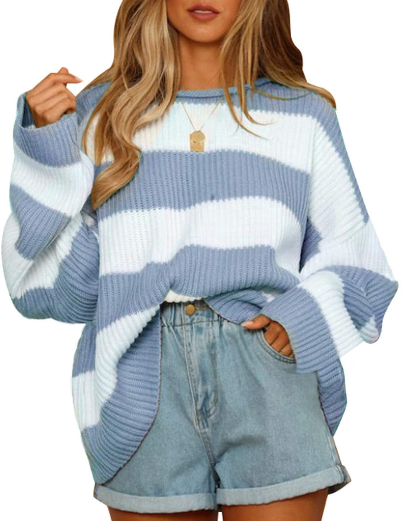 Damen Strickpullover mit oversized Schnitt Stalluxe