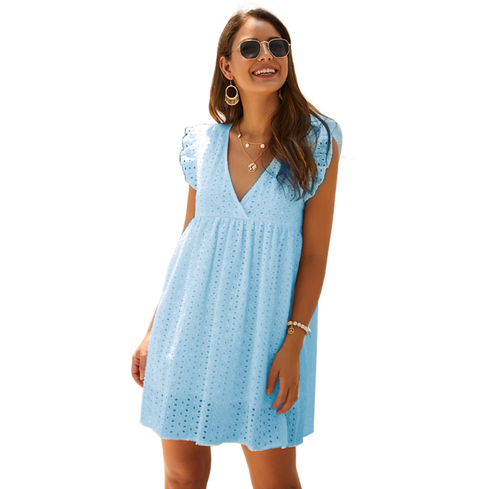 Damen Sommerliches Kleid mit Stickereien Stalluxe