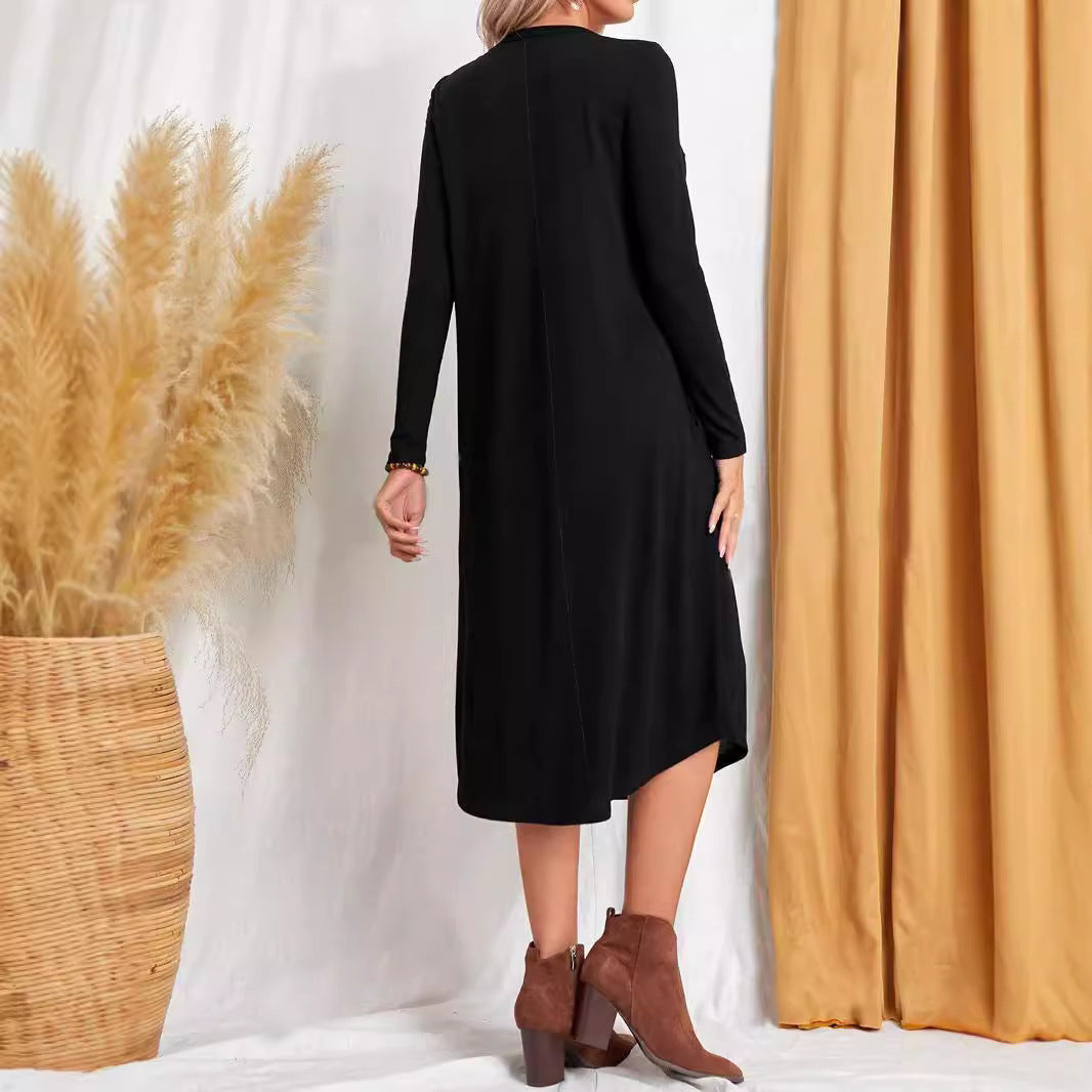 Damen Freizeit-Maxikleid mit praktischen Taschen und lockerem Schnitt Stalluxe