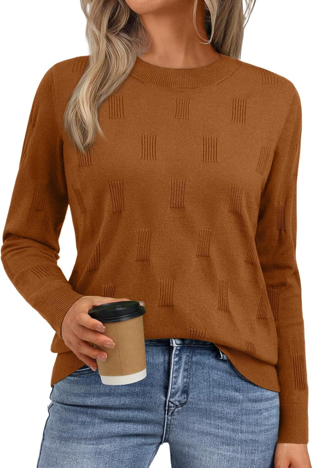 Damen Strickpullover mit strukturiertem Muster Stalluxe
