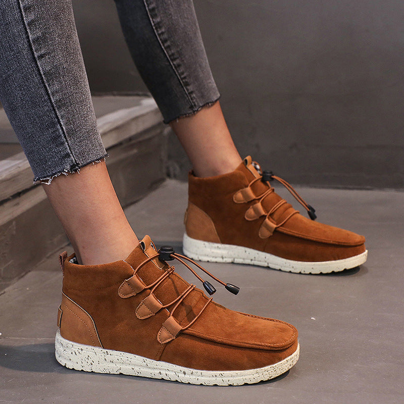 Damen Komfortable Winterliche Ankle Boots aus weichem Wildleder mit flexibler Sohle Stalluxe