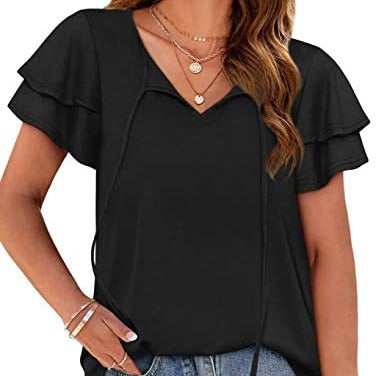 Damen Oberteil mit Rüschendetails und lässigem Schnitt Stalluxe