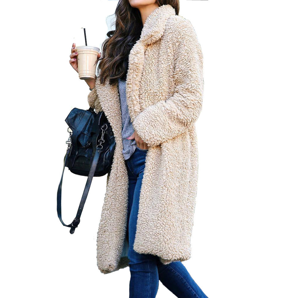 Damen Kuschelige manteau aus Teddy-Fleece Stalluxe