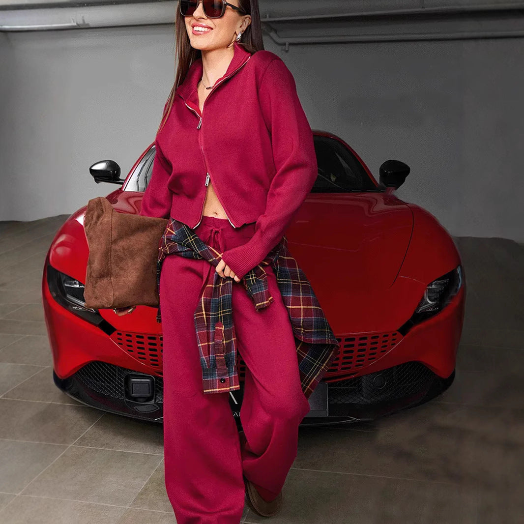 Damen gemütlicher Fleece-Jogginganzug mit eleganter Kapuze und praktischen Taschen Stalluxe