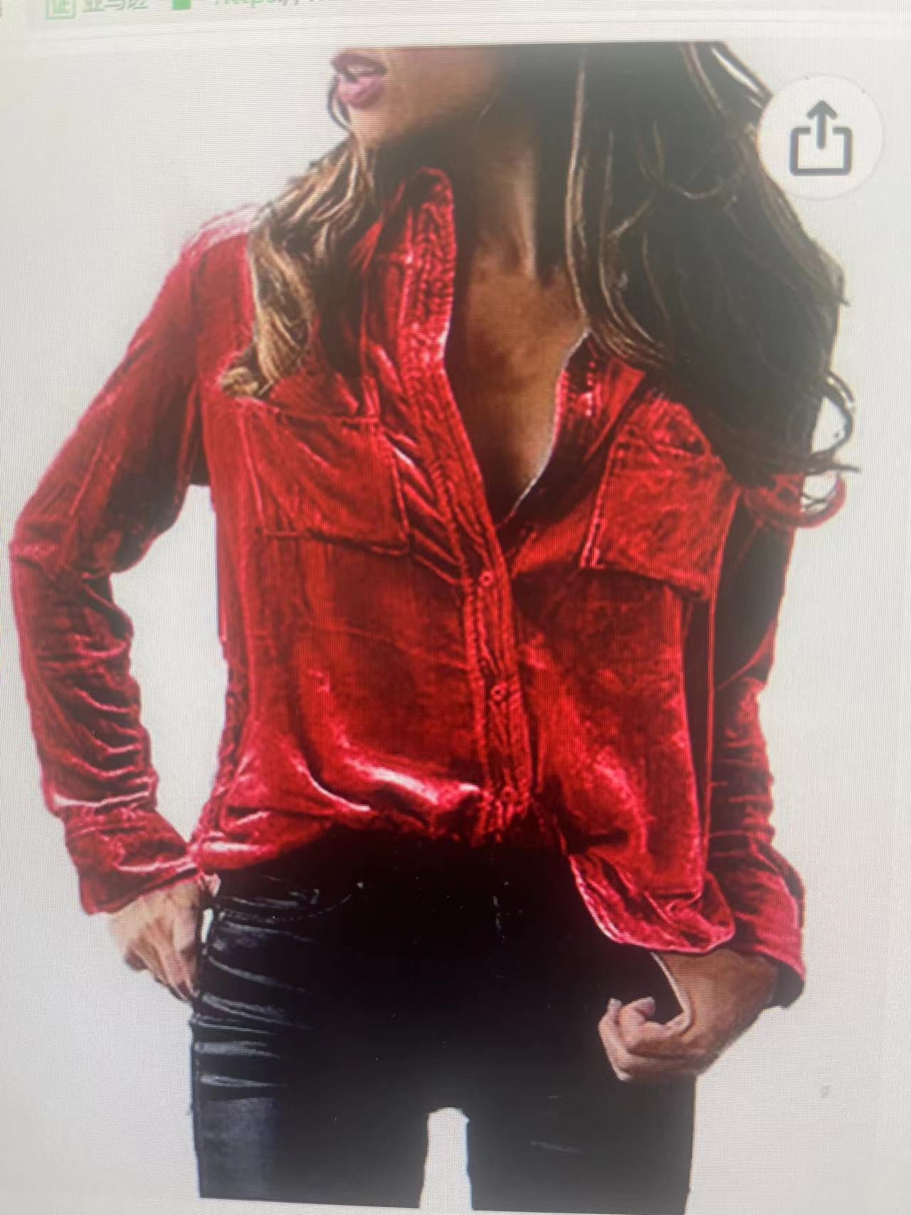 Damen Satin Bluse mit dekorativen Brusttaschen Stalluxe