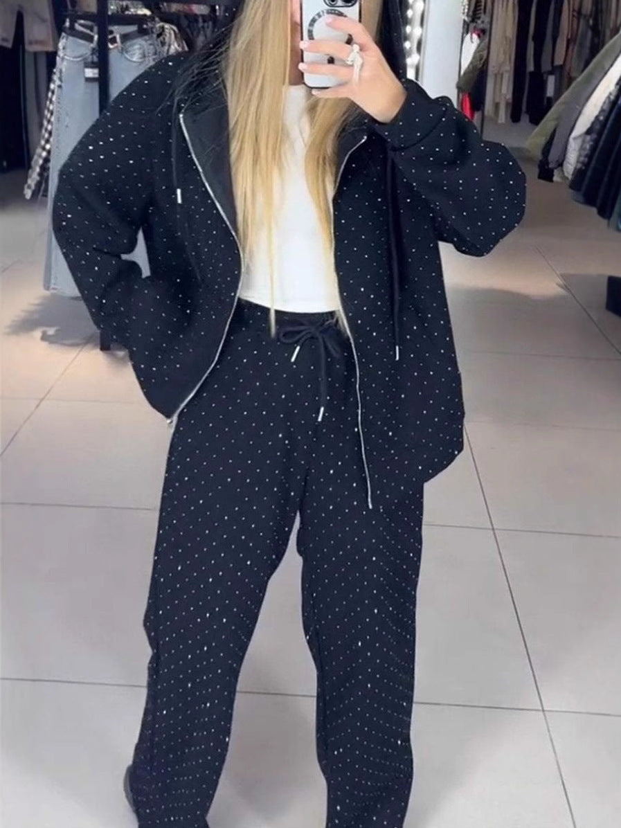 Women's Polka Dot Track Set Stalluxe