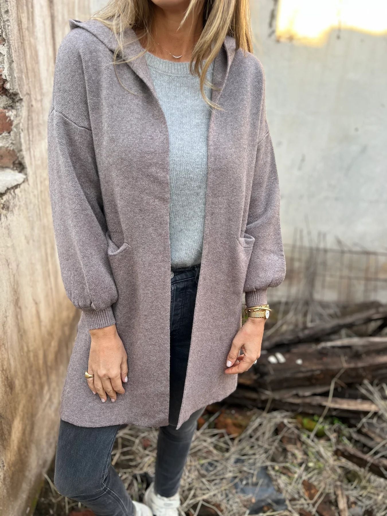 Damen Oversized Kapuzenjacke Stalluxe