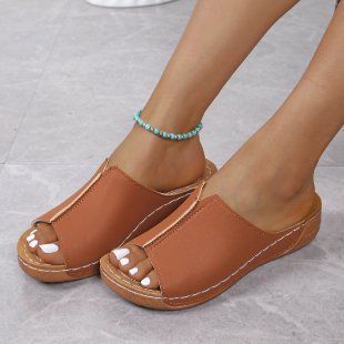 Damen Halbschuhe mit offenem Zehenbereich und bequemer Sohle Stalluxe