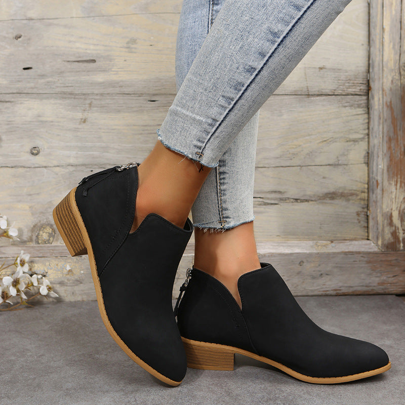 Damen Ankle Boots mit elegantem Reißverschluss und komfortablem Blockabsatz Stalluxe