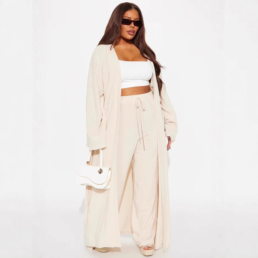 Damen Oversized Kimono Jacke mit lässiger Hose Stalluxe