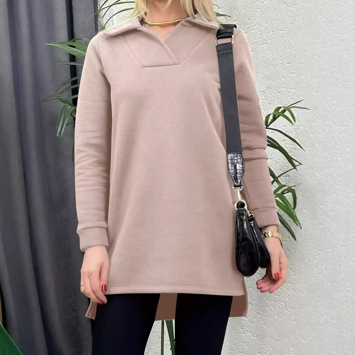 Women's Casual Longline Tunic Sweatshirt Stalluxe