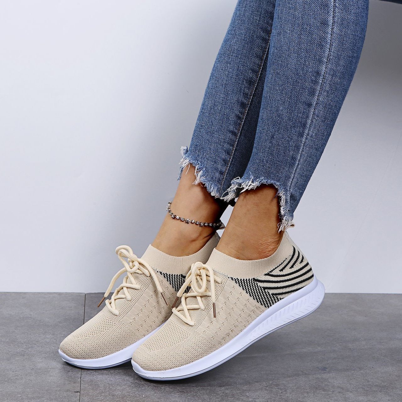 Damen Sportliche Leichtgewicht Sneakers Stalluxe
