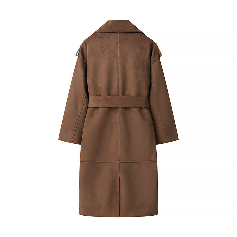 Damen modischer Trenchcoat mit taillierbarem Gürtel und schickem Oversize-Schnitt Stalluxe