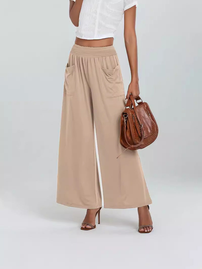 Damen Bequeme Culotte mit Elastischem Bund und Seitentaschen Stalluxe