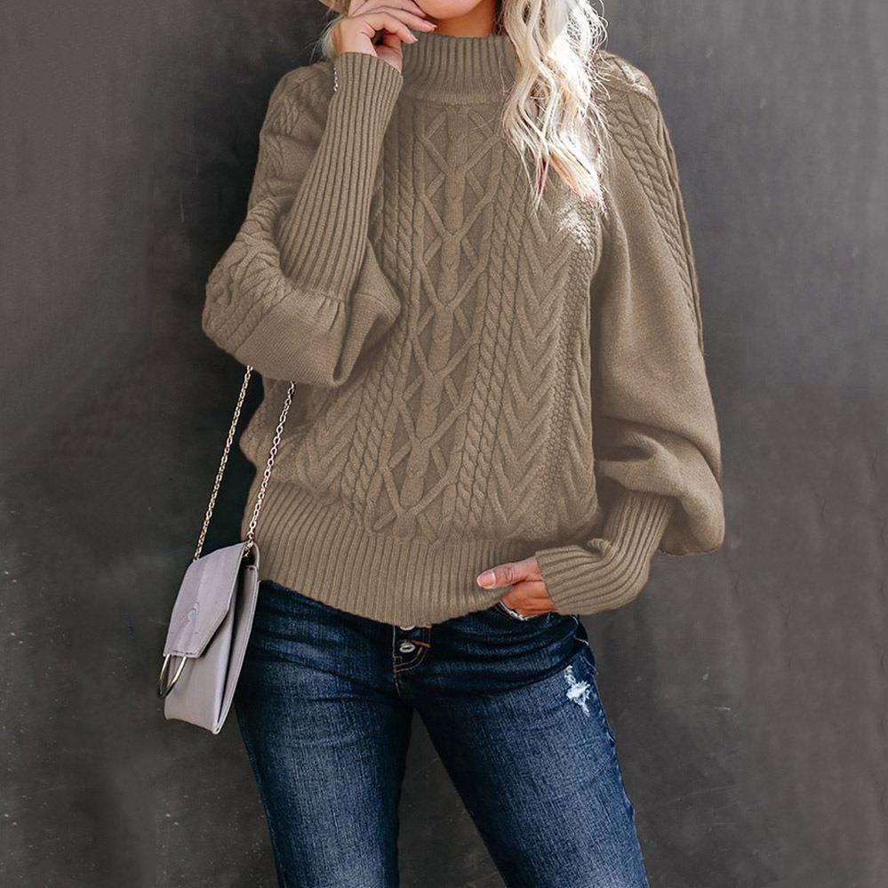 Damen Strickpullover mit hochgeschlossenem Kragen und strukturiertem Design Stalluxe
