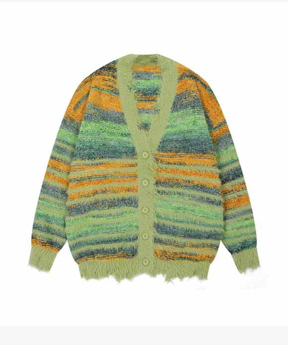 Damen Strickjacke mit farbenfrohem Muster und weichem Material Stalluxe