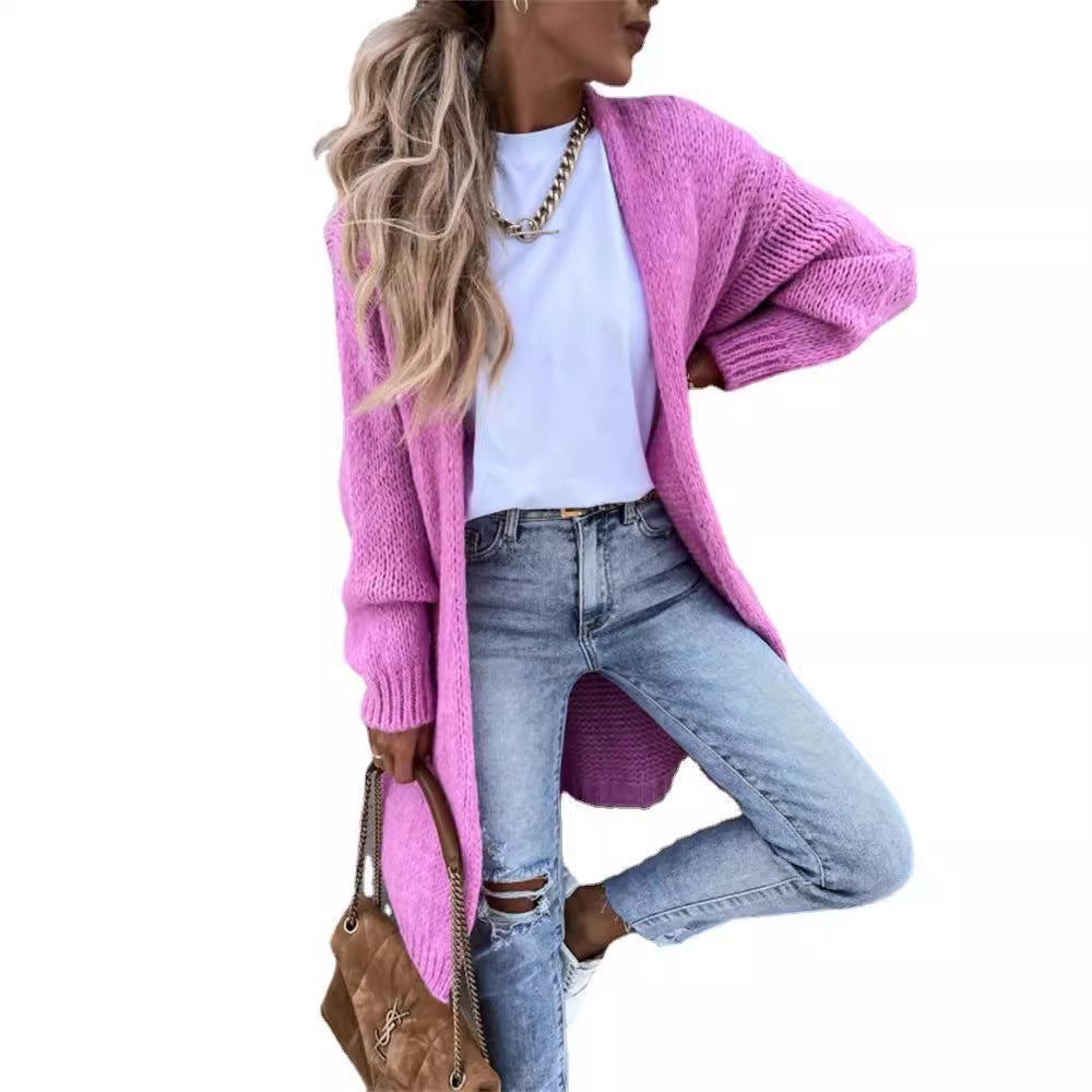 Damen Offene Strickjacke mit groben Maschen und lässigem Schnitt Stalluxe