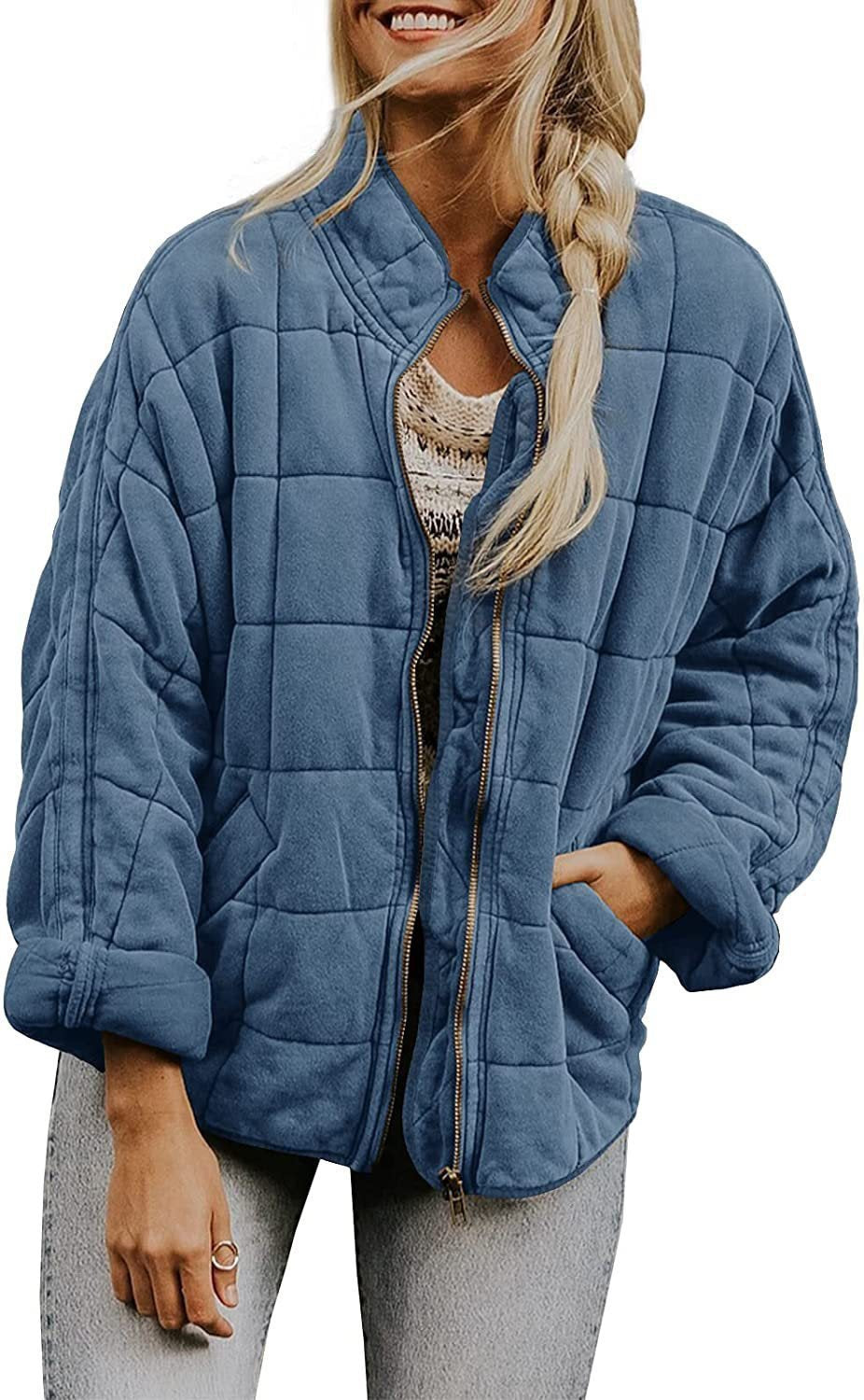 Damen Steppjacke mit hochschließendem Kragen und praktischen Tasche Stalluxe