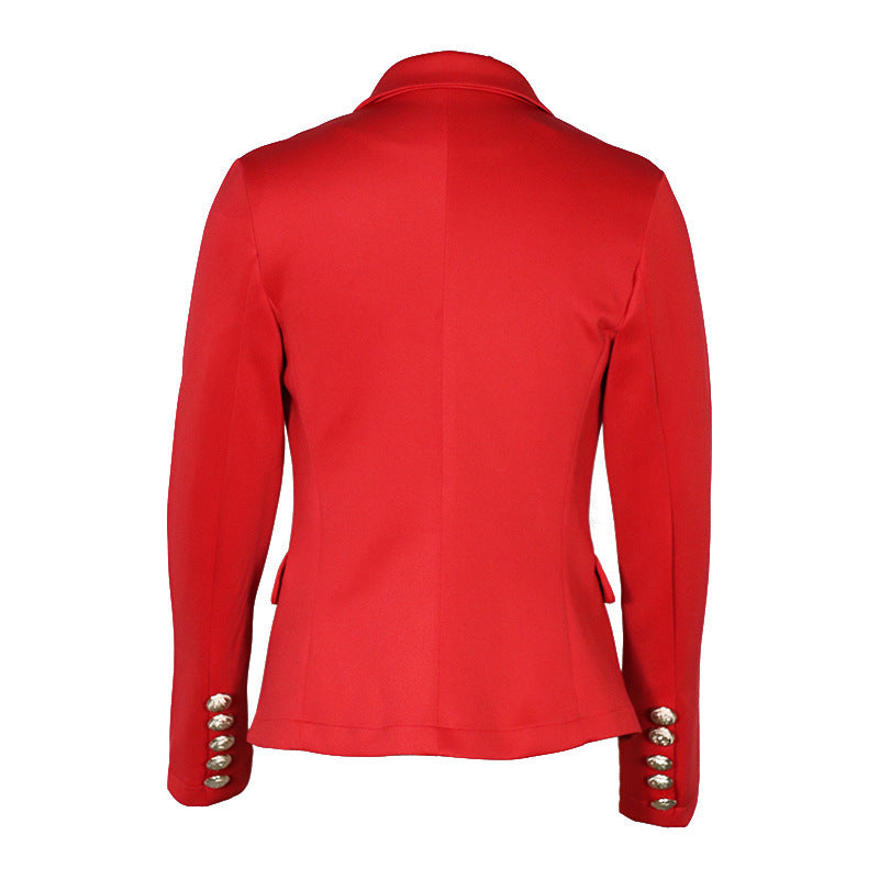 Damen Elegante taillierte Blazerjacke mit goldenen Knöpfen Stalluxe