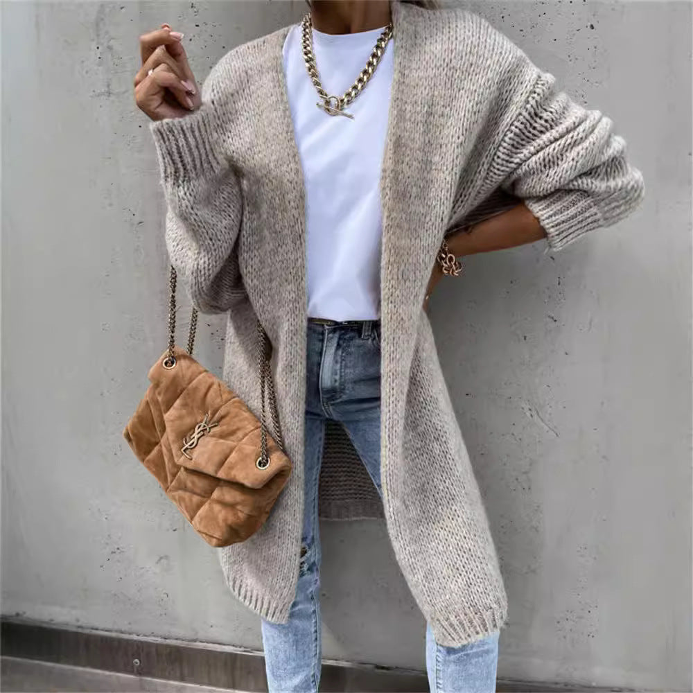 Damen Offene Strickjacke mit groben Maschen und lässigem Schnitt Stalluxe