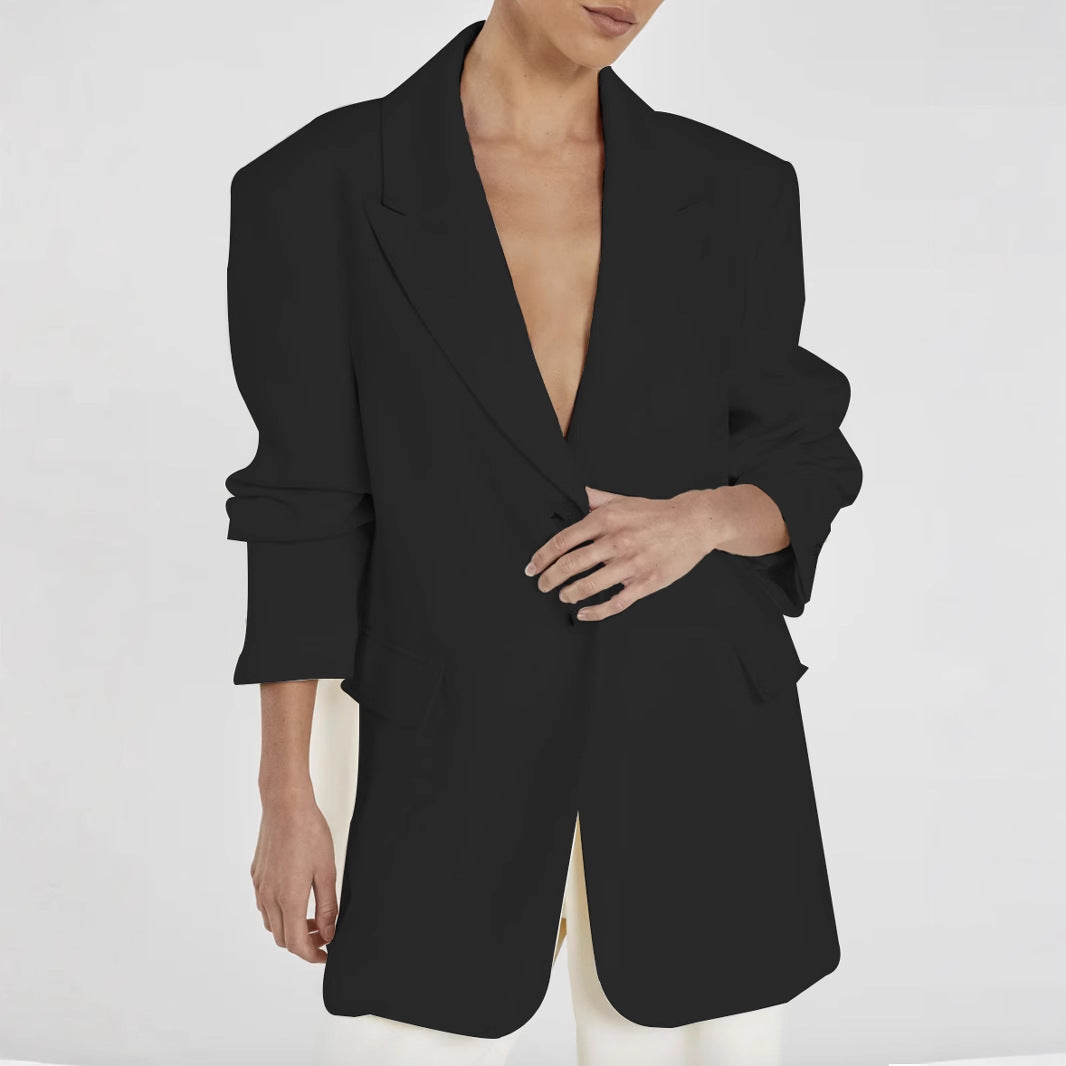 Damen Oversized Blazer mit Knopfdetails Stalluxe